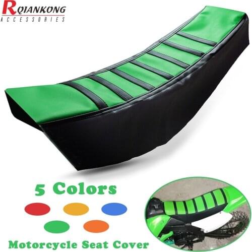Dirt Bike Motocross Ribbed Rubber Gripper Soft Seat Cover Motorcycle Parts For Kawasaki KX250F KLX250 KLX125 KX85 KX65 KX 450 F