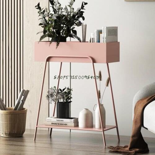 Nordic flower shelf indoor iron multi-layer shelf living room simple floor-standing flower stand creative balcony flower pot sta
