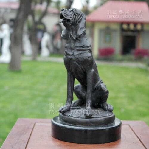 Old antique Bronze Arts & Crafts Copper sculpture pet dog animal copper sculpture crafts decoration home accessories gift