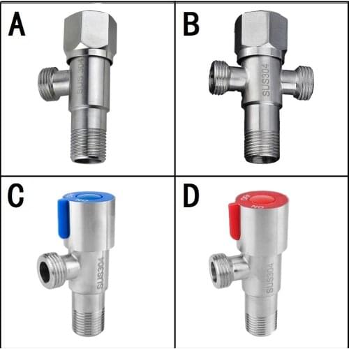 Sus304 angle valve toilet copper valve kitchen sink tap triangle valve hot and cold angle valve toilet valve water heater
