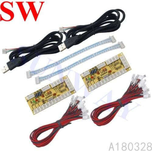 2PCS Zero Delay USB Arcade Encoder to PC Joystick and DIY Arcade Rocker Circuit Board Joystick Replacement Parts