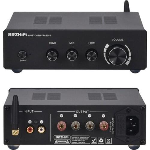300W*2 High-power Bluetooth 5.0 Power Amplifier Desktop 3255 Power Amplifier with Pre-amp Tone