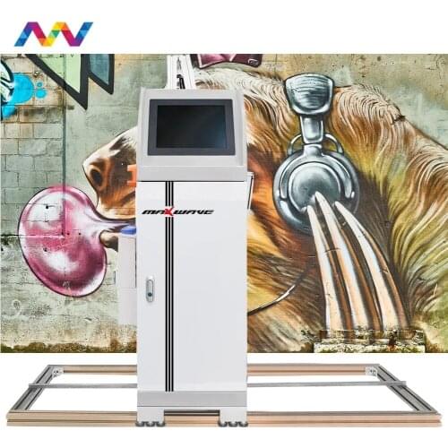 Custom-made 3d art cmyk uv inkjet printing for mural wallpen painting machine vertical wall printer