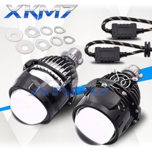 Auto LED Lights H4 H7 Bi-led Projector Car Lens 2.5 inch Tuning Cars Universal Running Lights Angel Eyes Headlight Accessories