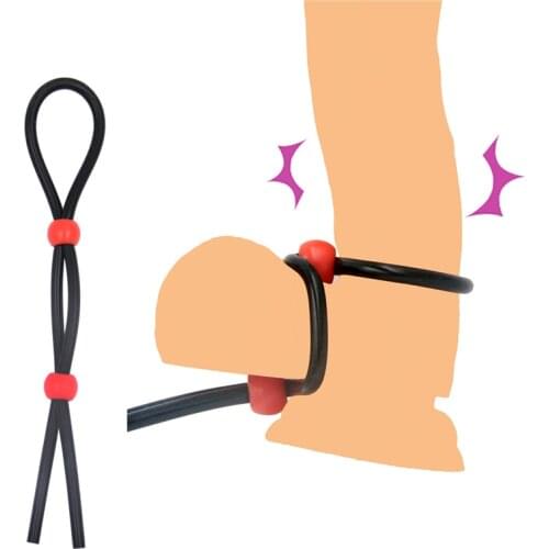 Bdsm Ejaculation Delay Adjustable Penis Ring Rope Male Products Restraints Sex Toys For Men Chastity Adult Slave Women Sexshop