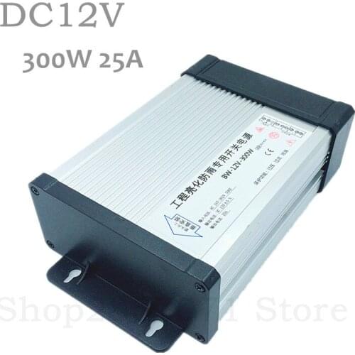DC12V LED Outdoor Rainproof Power Supply 300W 25A LED Driver Lighting Transformers