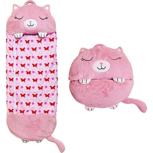 Childrens Cartoon Sleeping Bag Kick-proof Quilt Can Be Folded Into A Pillow To Travel and Childrens Portable Bed Is Practical