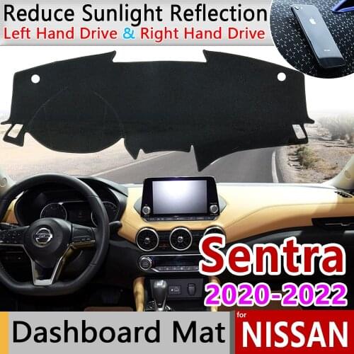 For Nissan Sentra 2020 2021 2022 B18 Anti-Slip Mat Dashboard Cover Pad Sunshade Dashmat Carpet Dash Anti-UV Car Accessories Rug