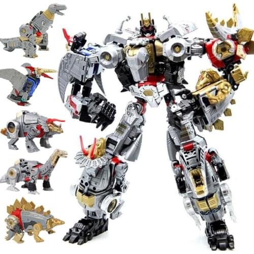BMB WJ New 5 IN 1 Anime Devastator Movie Toy COOL Transformation Predaking KO G1 Robot Dinosaur Action Figure Model Kids Boy