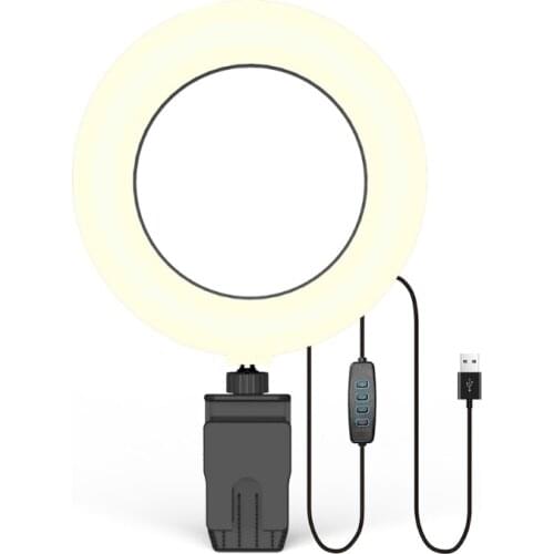 6" LED Ring Light Circle Light With Clip Stand for Photo Makeup Zoom Meeting