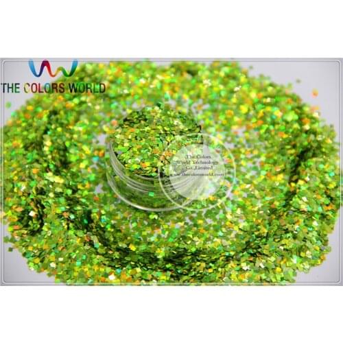 LM-61 Size 2 mm laser holographic Light Green color Glitter paillette Square shape spangles for Nail Art DIY supplies1pack=50g