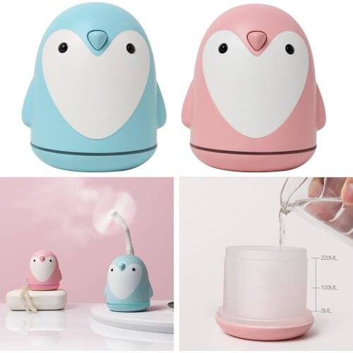 Mini USB humidifier for travel office with 7 color night light car