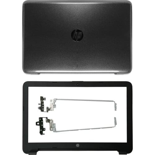 NEW For HP 250 255 256 G4 15-AC 15-AF/AY LCD Back Cover/Front Bezel/ Hinges/Palmrest/Bottom Case Rear Lid Top Case Glossy Black