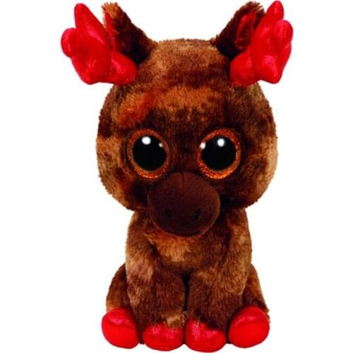 New 6 ‘’15cm Ty Beanie Stuffed Plush Animals Doll Maple the Valentines Day Giraffe Collectible Big Eye Maple Elk Soft Toys Gift