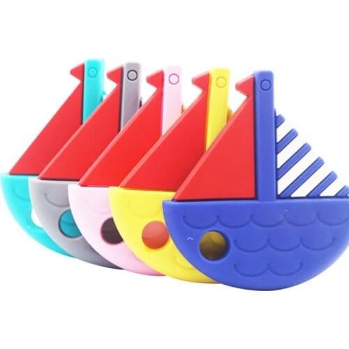1PC Naval Ship Baby Teether Food Grade Tiny Rod Sensory Teething Toy BPA Free Silicone Rodent Gift