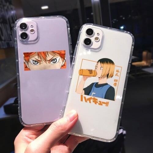 Anime Haikyuu Love Volleyball Phone Case Clear for IPhone 11 12 Pro 6 7 8 Plus X XS XR MAX Kageyama Hinata Syouyou Cover Funda