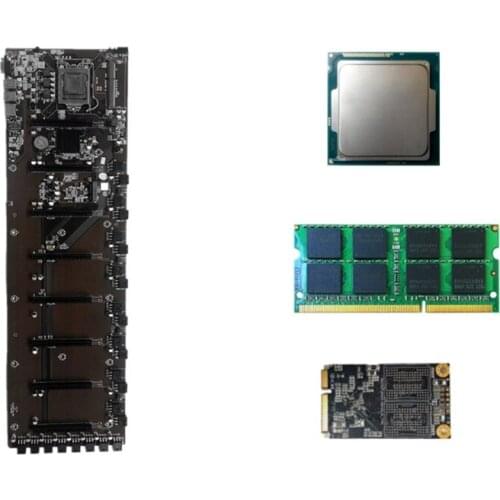 Q1JF New Mining BTC B75-BTC 8PCI-E Desktop Motherboard B75 LGA 1155 DDR3 16G SATA3 USB3.0 BTC Mainboard