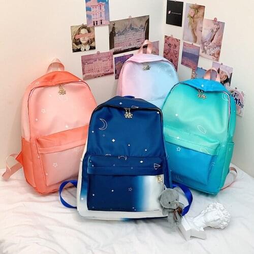 Korean version of the college style backpack school bag female forest simple large-capacity elementary school backpack