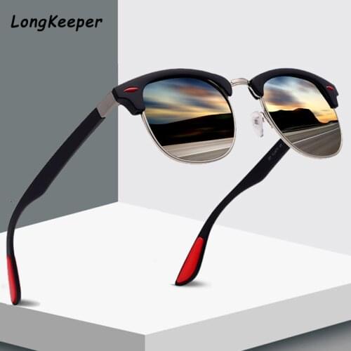 Longkeeper Retro Polarized Sunglasses Women Men Classic Brand Designer Vintage Oval Sun Glasses Driving Mirror UV400 Eyewear