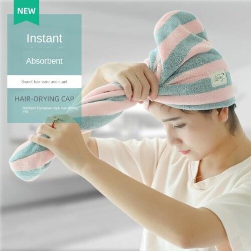 Super Absorbent Hair-Drying Cap Womens Quick Dry Hair Drying Towel Headcloth Shower Cap Shampoo Towel