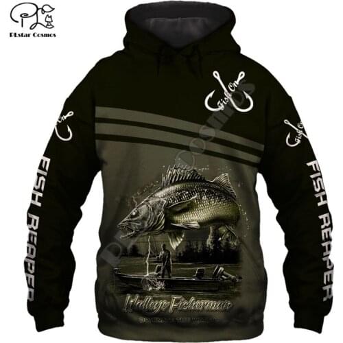 PLstar Cosmos Fishing Hooked 3D Printed Hoodies Casual Men/Women Zipper Hooded Beautiful Unisex Brand Streetwear Apparel F13