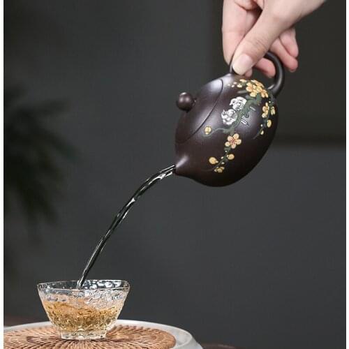 Yixing Famous Traditional Handmade Purple Clay Teapot Gift Tea Sets Plum Fragrant Xi Shi Teapots Customization