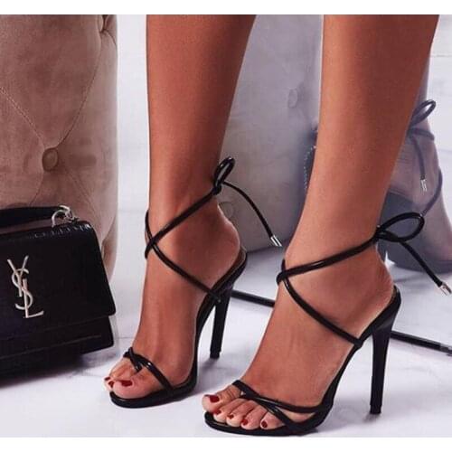 WOMEN SANDALS 2020 Sandals women Europe new straps stiletto high heel sandals large size fish mouth womens shoes
