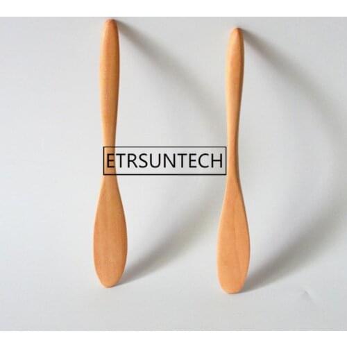 100pcs Natural Wood Kitchen Knives Cheese Dessert Spreaders Sandwiches Butter Knives Breakfast Tool