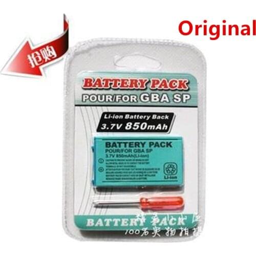2PCS/Original3.7v 850mAh Rechargeable Lithium Battery + Tool Pack Kit for Nintendo GBA SP Gameboy Advance GBASP Replacement