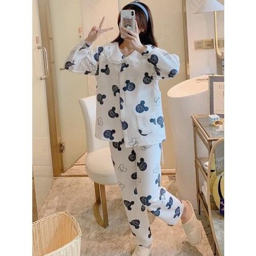 2Pcs/Set Pregnancy Maternity Pajamas Sleepwear Nursing Pregnant Pajamas Breastfeeding Nightgown Elegant Maternity Nursing Suits