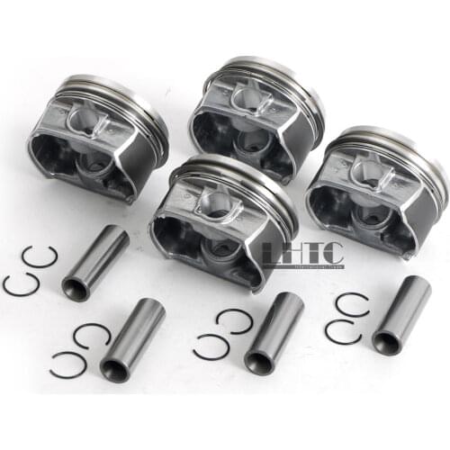 4x Engine Pistons & Rings 20mm / 82.5mm For VW GLI GTI Passat EOS Audi A3 A4 A6 2.0 TFSI EA113 BPY BWA BPG BWT BPJ