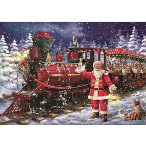 5D DIY full diamond Santa pattern cross stitch diamond embroidery mosaic diamond home decoration