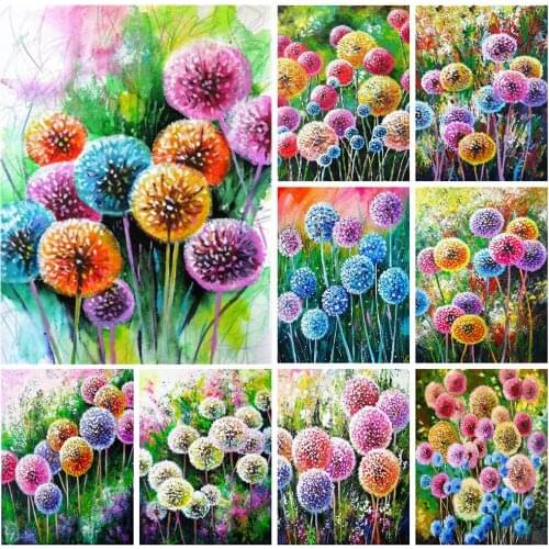 Diamond Embroidery Landscape Dandelion Full Drill 5D DIY Diamond Painting Mosaic Cross Stitch Color Flower Home Art Decortion
