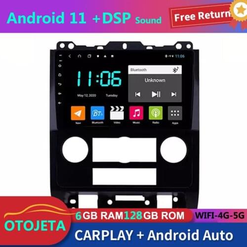 For Ford Escape 2007 2012 Car Radio Stereo GPS Navigator 6GB Ram 128GB Rom Autoradio 2Din Android 11 Bluetooth Multimedia Player