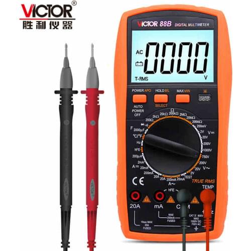 VICTOR VC88C/VC88D/VC88E Digital Multimeter High-Precision Smart Multi-Function Electrician Repair Measurable Frequency Backligh