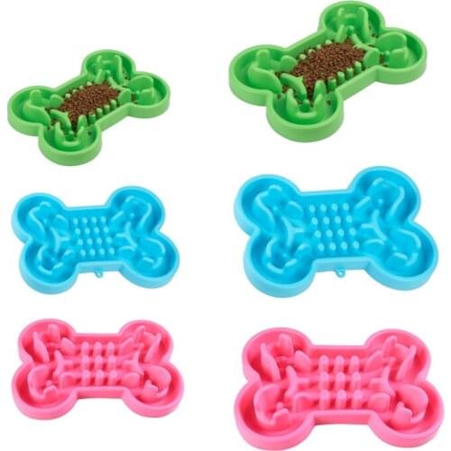 Pet Dog Feeding Food Bowls Puppy Slow Down Eating Feeder Dish Bowl Silicone Anti Choking Pet Dog Feeding Plate Pet Feeder Supply