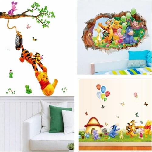 Hot Animal Cartoon Winnie PoohTree Wall Stickers For Kids Rooms Boys Girl Home Decor Wall decals home decoration wall paper