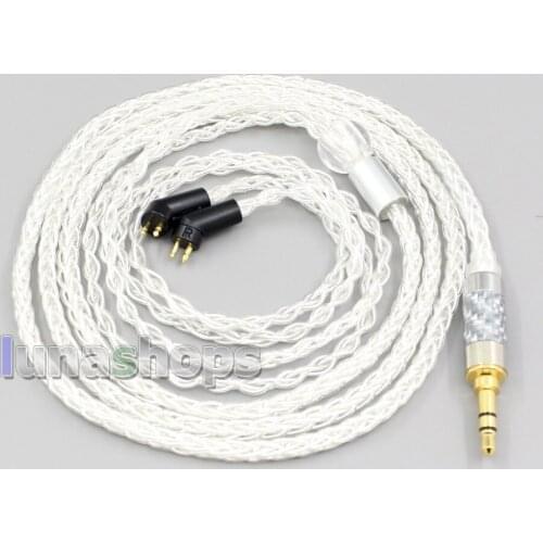 LN006562 2.5mm 4.4mm XLR 8 Core Silver Plated OCC Earphone Cable For Etymotic ER4B ER4PT ER4S ER6I ER4 2pin