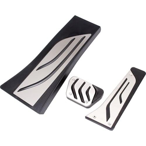 Stainless Steel Car Pedals For BMW X5 X6 F15 F16 E70 E71 E72 2008 - 2018 AT Accelerator Gas Brake Footrest Pedal Cover LHD 3pcs