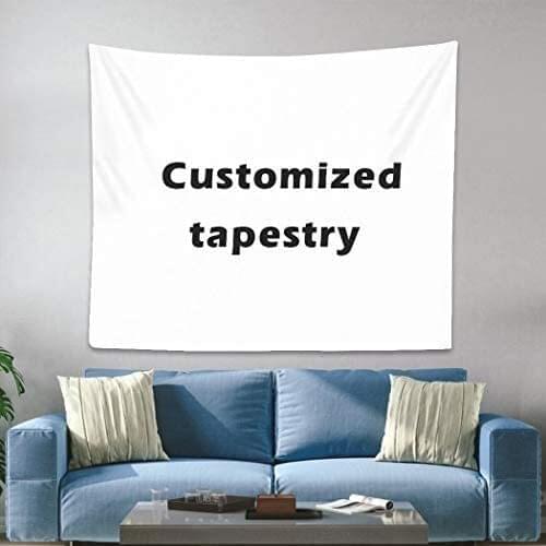 Customized Tapestry Wall Hanging Print Your Photo On Tapestry for Livng Room Bedroom Home Wall Decoration Gift for Her/Him