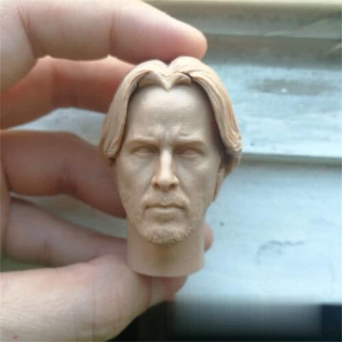 Unpainted 1/6 Scale Killer Keanu Head Sculpt Model For Action Figure Dolls Soldier Accessories Painting Exercise No.137