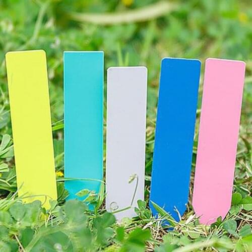 New Arrivals 500pcs Plastic Plant Ground Labels 2*10cm Colorful Plant Labels Plant Markers Signs Classification Accessories