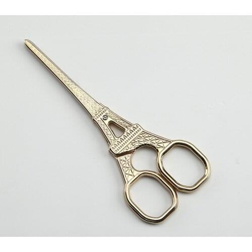 Eiffel Tower Retro scissors Antique hand account household embroidery tailor hand haircut paper and thin cloth scissors