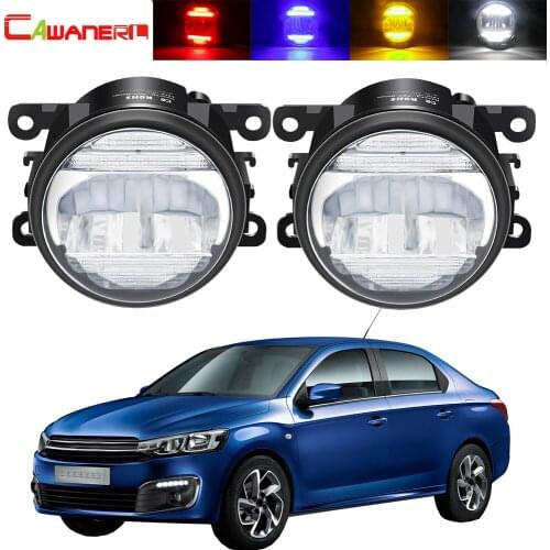 2in1 LED Fog Light + DRL Car Front Bumper Fog Light Daytime Running Lamp 30W 8000LM 12V For Citroen C-Elysee 2012-2018