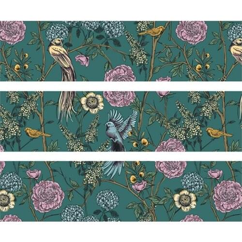 PVC Floral Pattern Wallpapers Luxury Self-adhesive Flora Sticker For Living Room Bedroom Tv Sofa Background Wall Sticker