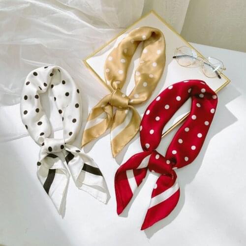 Striped Silk Scarf Womens Hair Belt Sweet Chiffon Small Square Scarf Womens Hairband Professional Small Scarf