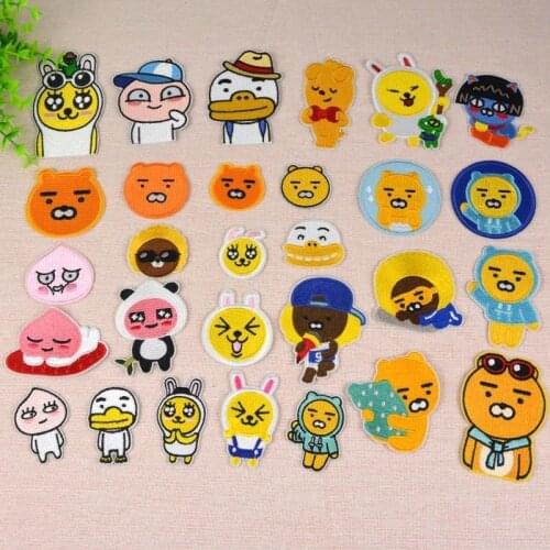 Cute Lovely Cartoon Kobito Embroidered Patches for Clothes 3D Diy Japan Anime Star Appliques for Kid Coat Jeans Hat Badges