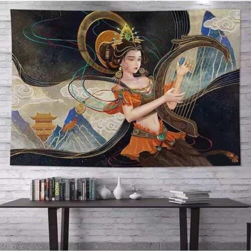 Fairy Tapestry Wall Hanging Sandy Beach Picnic Rug Camping Tent Sleeping Pad Home Decor Bedspread Sheet Cloth Wall Blanket