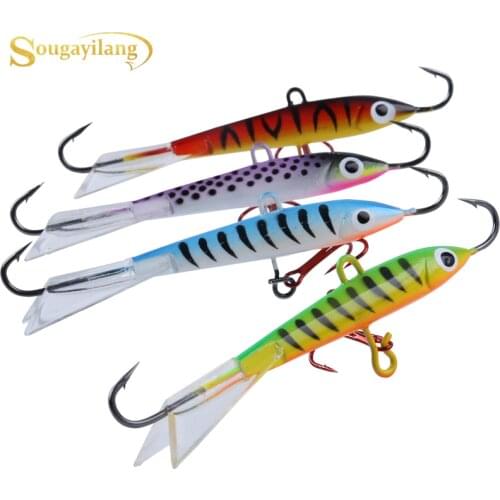 Sougayilang 1PCS Quality Winter Ice Jig 8g 82mm Fishing Lure VIB Fake Lure Artificial Bait Leurre Balancer for Fishing Carp Pike