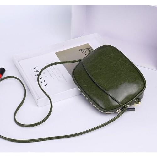 2019 Womens Leather Handbag Split Leather Womens Leather Satchel Mini Bag Single Straps Shoulder Bag New Arrival